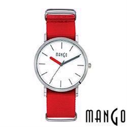 Image of Mango Dameur med rød urrem og matchene timeviser